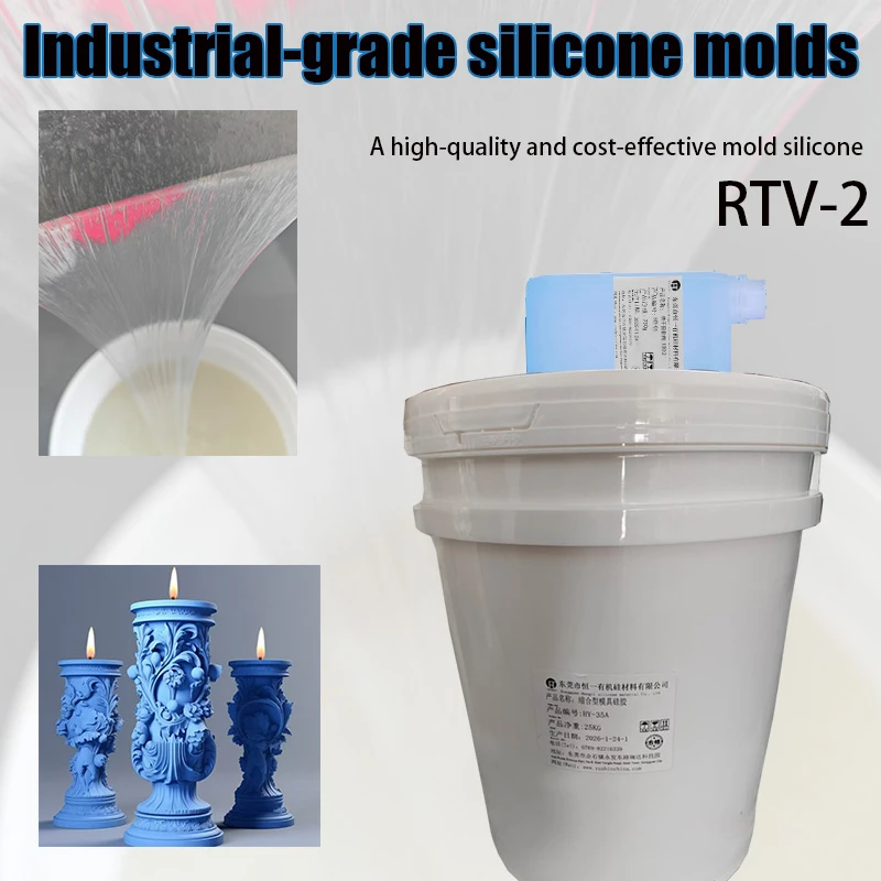 O líquido de silicona usado para facer o molde de silicona para velas